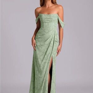 Azazi Johanna Dusty Sage Floral Burnout 8